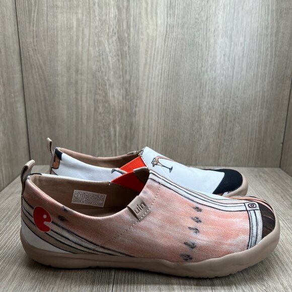UIN Shoes - UIN Art Painted Travel Shoes Women 9 Slip On Casual Canvas The Little Dress Pink
